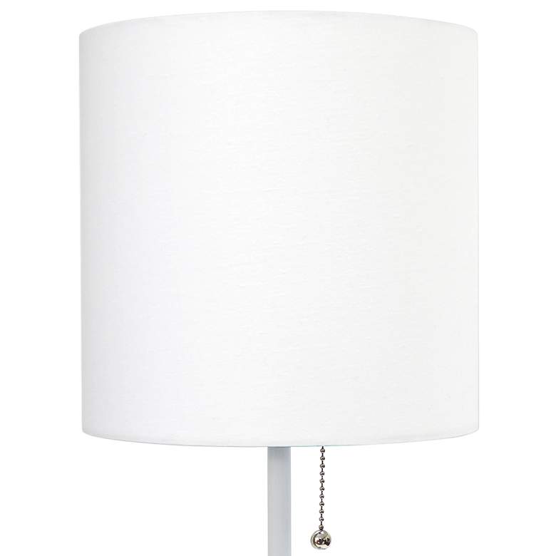 LimeLights 19 1/2&quot; High White Stick Accent Table Lamp with Outlet more views