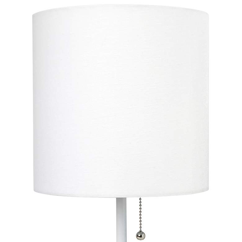 Image 3 LimeLights 19 1/2 inch High White Stick Accent Table Lamp with USB Port more views