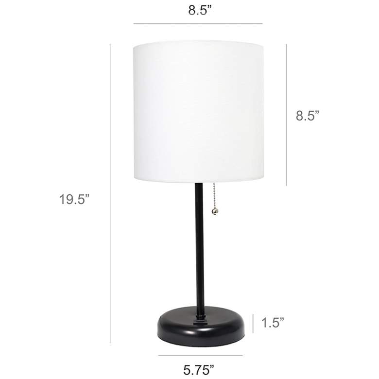 Image 7 LimeLights 19 1/2"H Black White Shade Accent Lamps Set of 2 more views
