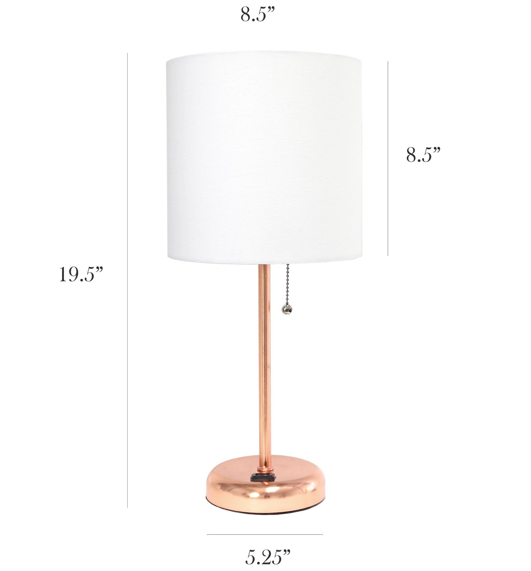 LimeLights 19 1/2"H Gold White Accent Table Lamps Set of 2