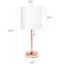 LimeLights 19 1/2"H Gold White Accent Table Lamps Set of 2