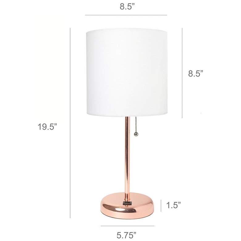 Image 7 LimeLights 19 1/2"H Gold White Shade Accent Lamps Set of 2 more views
