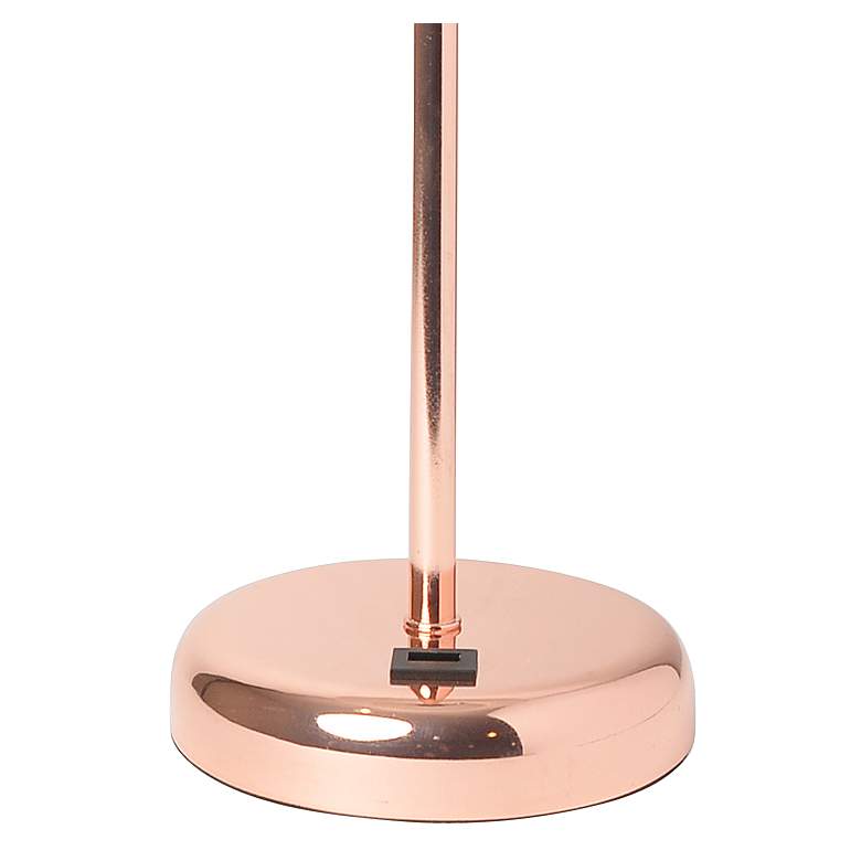 Image 4 LimeLights 19 1/2 inchH Rose Gold Stick Accent Table Lamp with USB Port more views