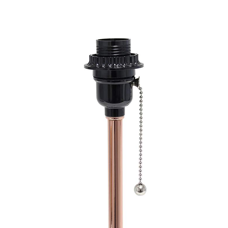 Image 6 LimeLights 19 1/2 inchH Rose Gold Stick Accent Table Lamp with USB Port more views