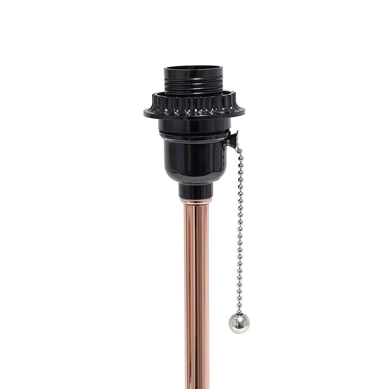 Image 6 LimeLights 19 1/2"H Rose Gold Stick Accent Table Lamp with USB Port more views