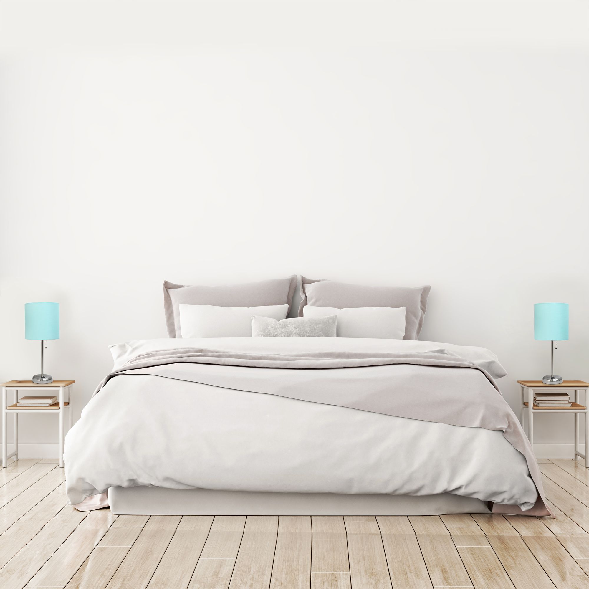 LimeLights 19 1/2"H Steel Aqua Accent Table Lamps Set of 2