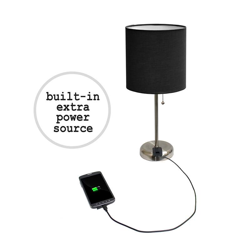 Image 3 LimeLights 19 1/2"H Steel Black Accent Table Lamps Set of 2 more views