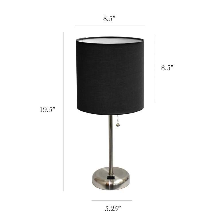 Image 4 LimeLights 19 1/2"H Steel Black Accent Table Lamps Set of 2 more views