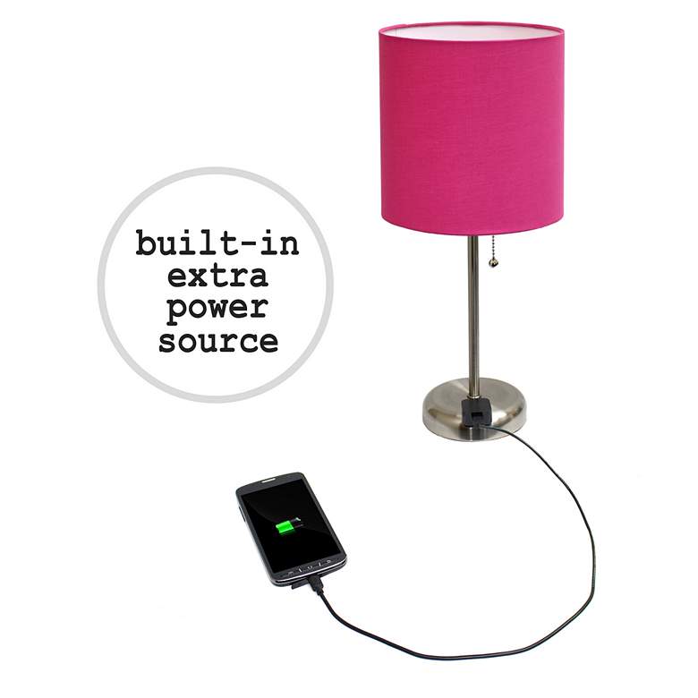 Image 7 LimeLights 19 1/2"H Steel Pink Accent Table Lamps Set of 2 more views