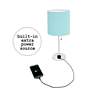 LimeLights 19 1/2"H White Aqua Accent Table Lamps Set of 2