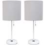 LimeLights 19 1/2"H White Metal Accent Table Lamps Set of 2