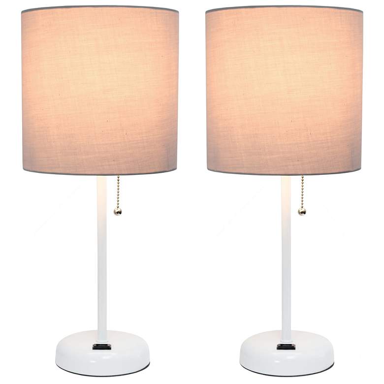 Image 2 LimeLights 19 1/2"H White Metal Accent Table Lamps Set of 2 more views