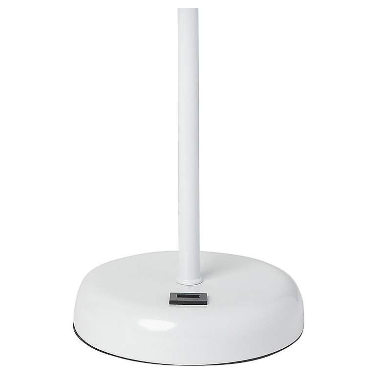 Image 4 LimeLights 19 1/2"H White Stick Table Lamp w/ Aqua Shade and USB Port more views