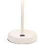 LimeLights 19 1/2"H White Stick Table Lamp w/ Gray Shade and USB Port