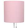 LimeLights 19 1/2"H White Stick Table Lamp w/ Light Pink Shade and USB