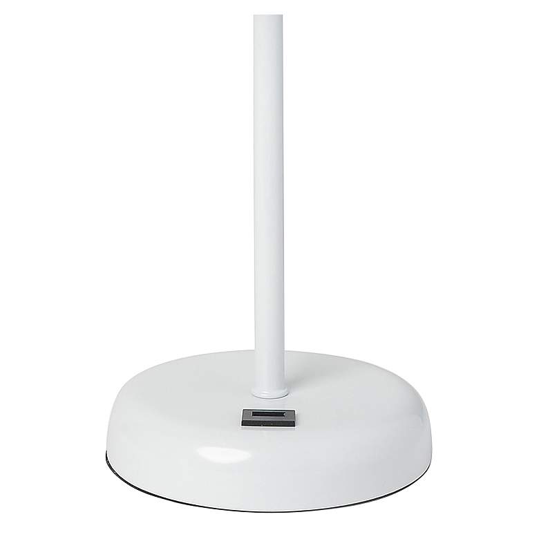 Image 4 LimeLights 19 1/2"H White Stick Table Lamp w/ Light Pink Shade and USB more views