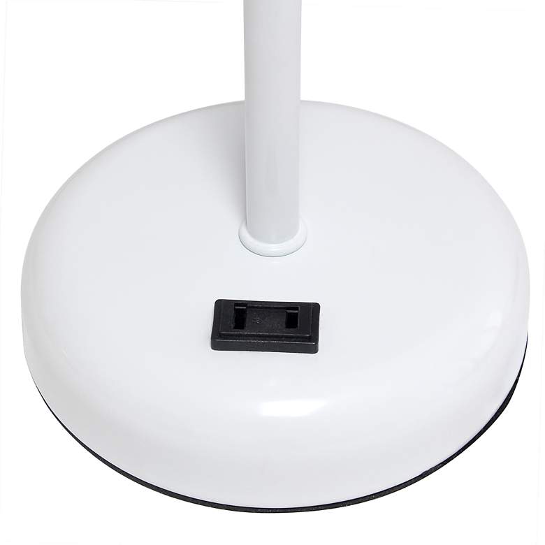 Image 6 LimeLights 19 1/2"H White Stick Table Lamp w/ Light Pink Shade and USB more views