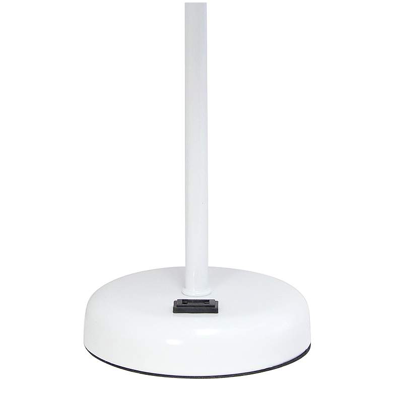 Image 4 LimeLights 19 1/2"H White Stick Table Lamp with Aqua Shade and Outlet more views