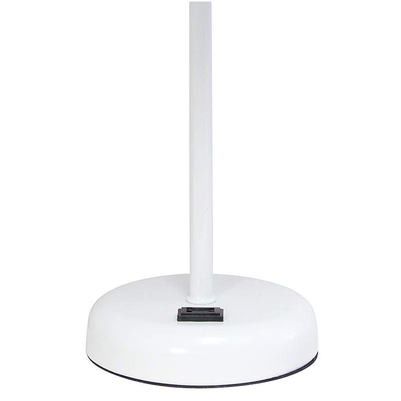 Image 4 LimeLights 19 1/2"H White Stick Table Lamp with Gray Shade and Outlet more views
