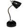 LimeLights Black Adjustable Organizer Desk Lamp with Charging Outlet