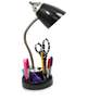 LimeLights Black Adjustable Organizer Desk Lamp with Charging Outlet in scene