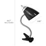 LimeLights Black Flexible Gooseneck Clip Light Desk Lamp