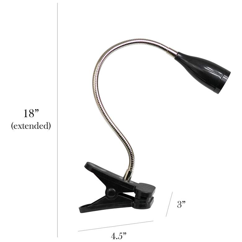 LimeLights Black Flexible Gooseneck LED Clip Light Desk Lamp more views