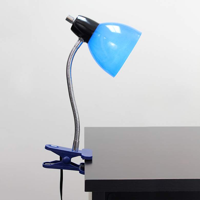 Image 1 LimeLights Blue Adjustable Clip Light Desk Lamp
