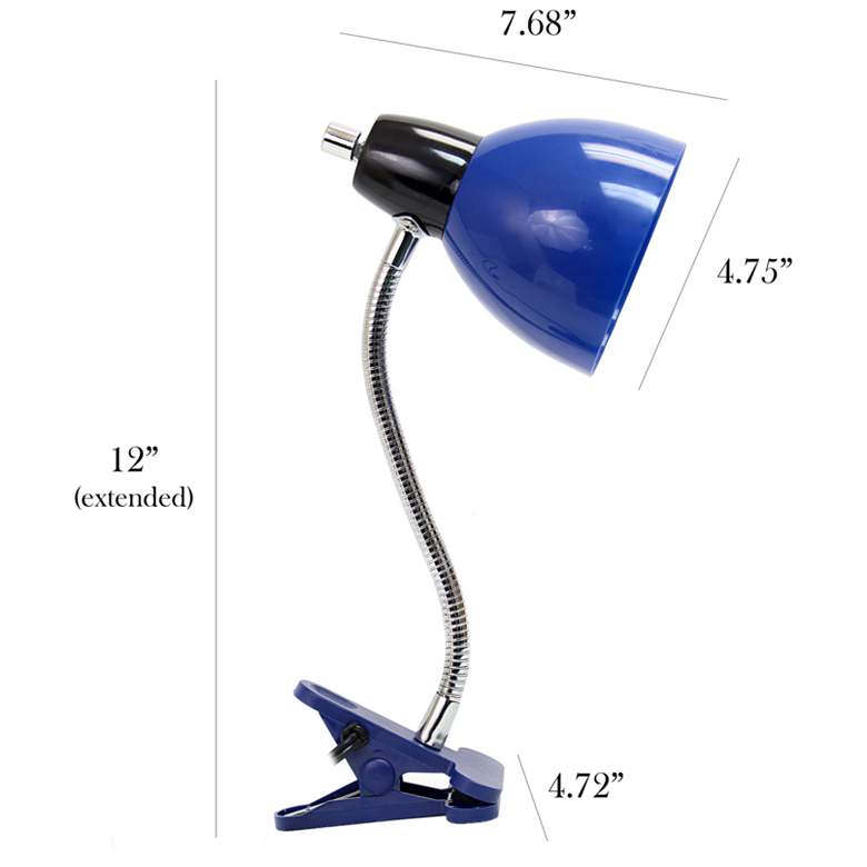 Image 6 LimeLights Blue Adjustable Clip Light Desk Lamp more views