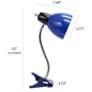 LimeLights Blue Adjustable Clip Light Desk Lamp