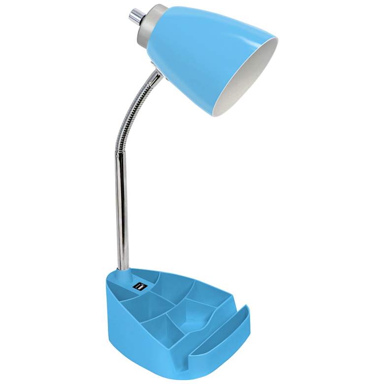 Image 2 LimeLights Blue Gooseneck Organizer Desk Lamp with USB Port