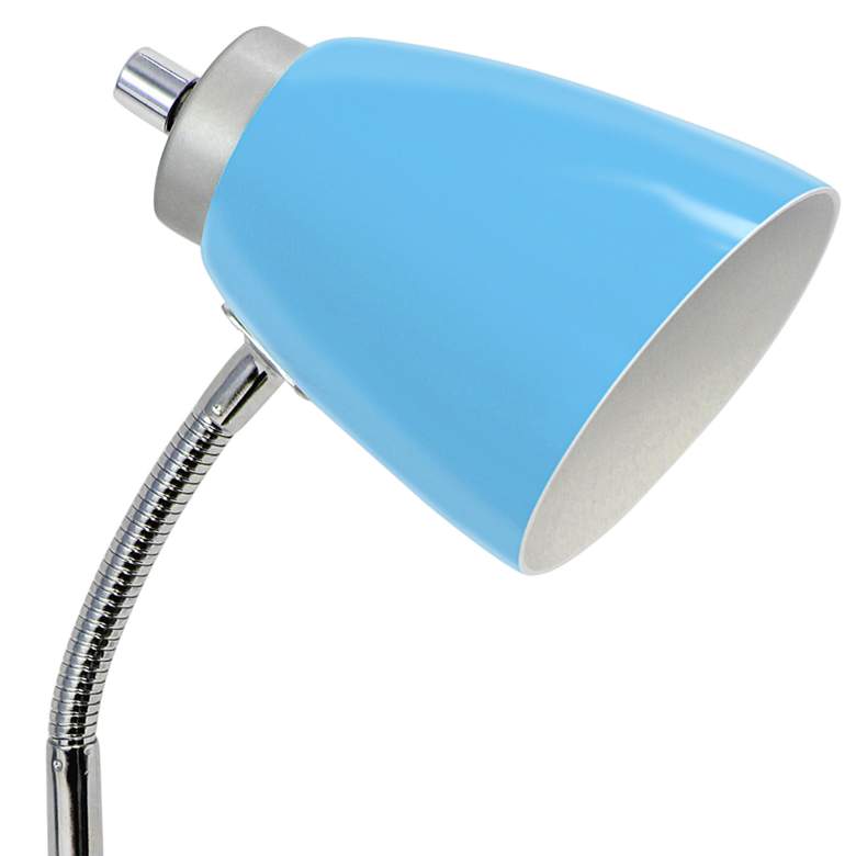 Image 3 LimeLights Blue Gooseneck Organizer Desk Lamp with USB Port more views