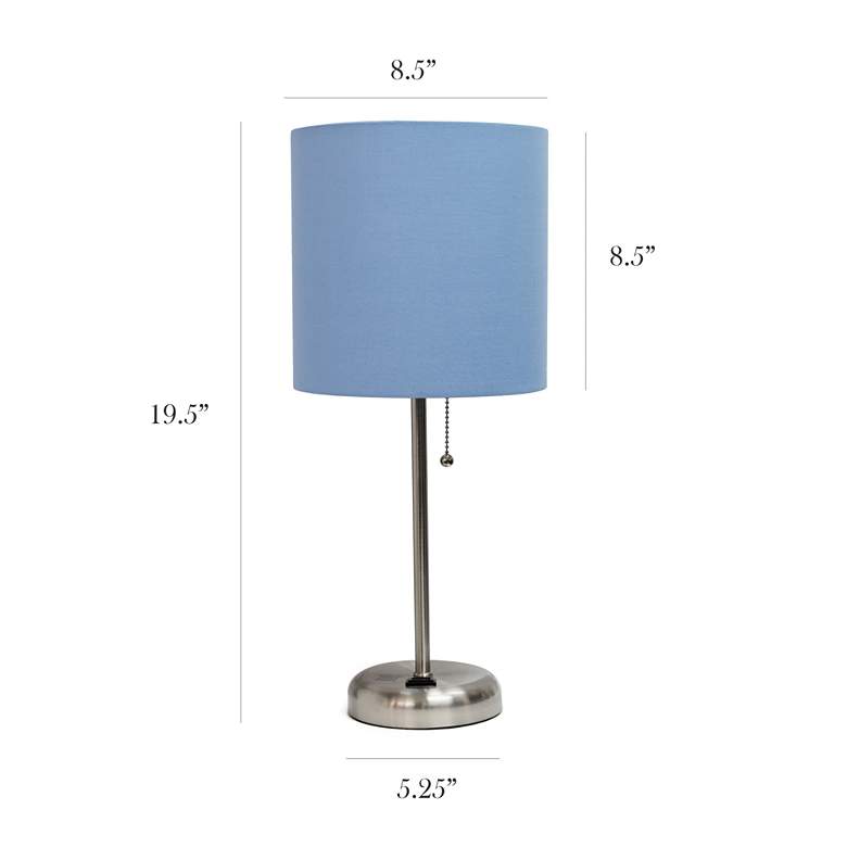 Image 4 LimeLights Blue Power Outlet Table Lamps Set of 2 more views