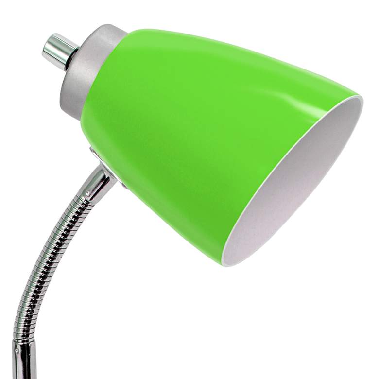 Image 3 LimeLights Green Gooseneck Organizer Desk Lamp with USB Port more views