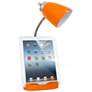 LimeLights Orange Gooseneck Organizer Desk Lamp w/ USB Port in scene