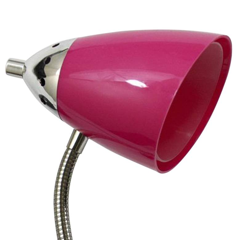 Image 2 LimeLights Pink Flexible Gooseneck Clip Light Desk Lamp more views