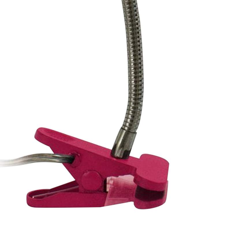 Image 3 LimeLights Pink Flexible Gooseneck Clip Light Desk Lamp more views