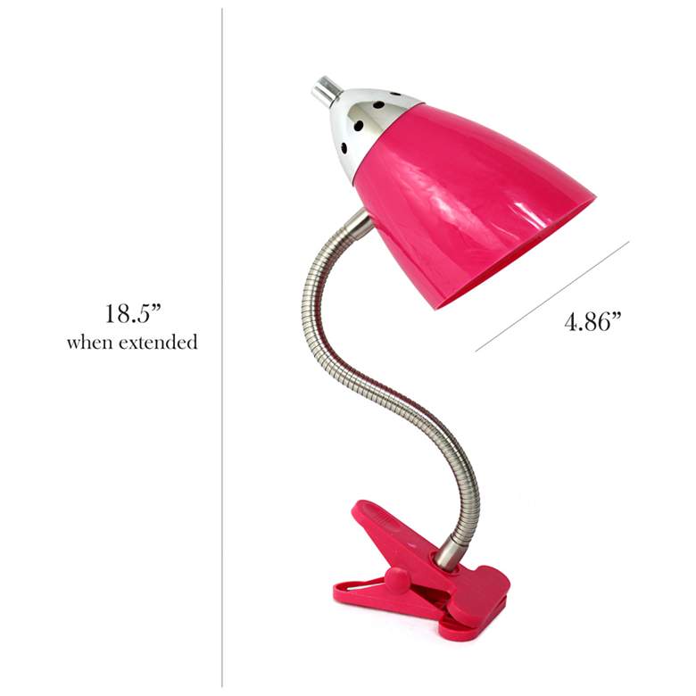 Image 5 LimeLights Pink Flexible Gooseneck Clip Light Desk Lamp more views