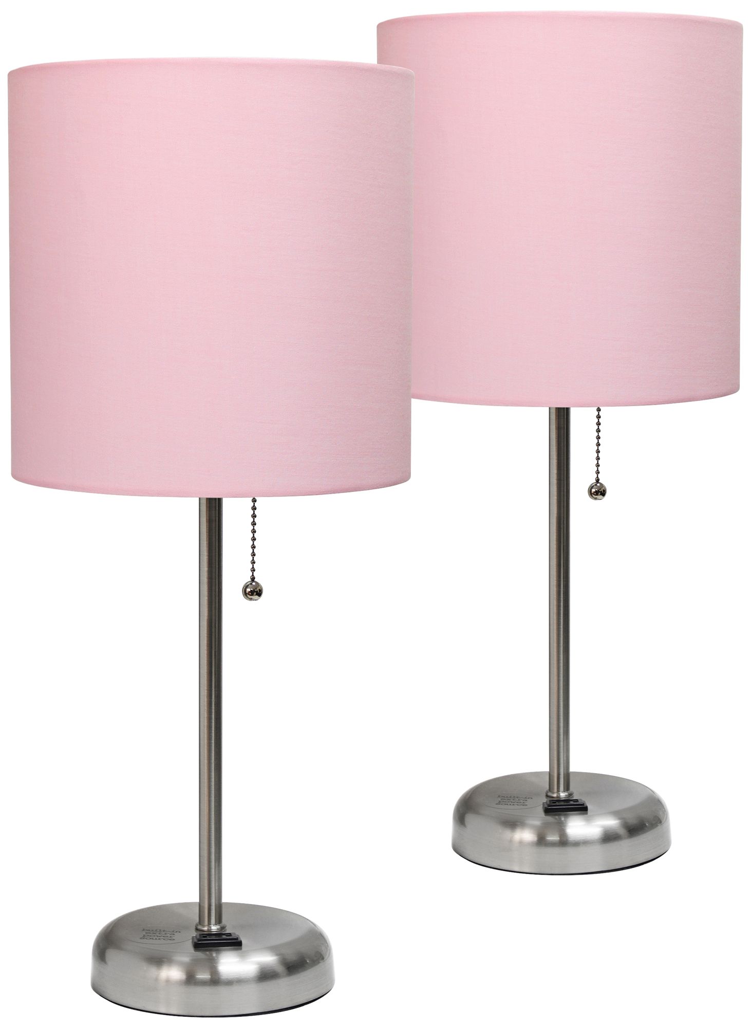 small pink bedside lamps