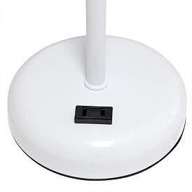 Image5 of LimeLights Power Outlet Modern White Table Lamps Set of 2 more views