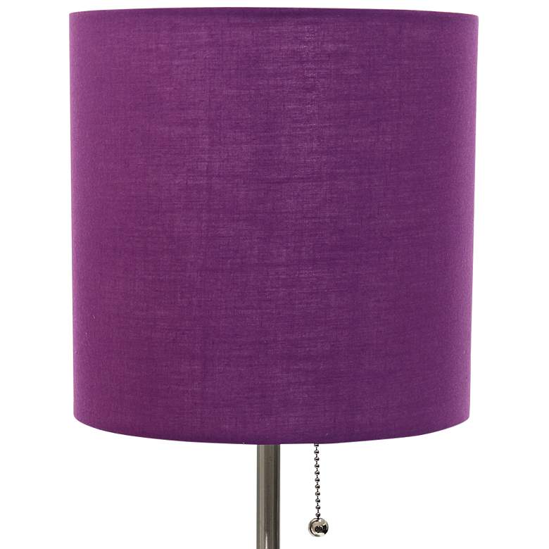 Image 3 LimeLights Stick 19 1/2" Purple Shade USB Table Lamp more views