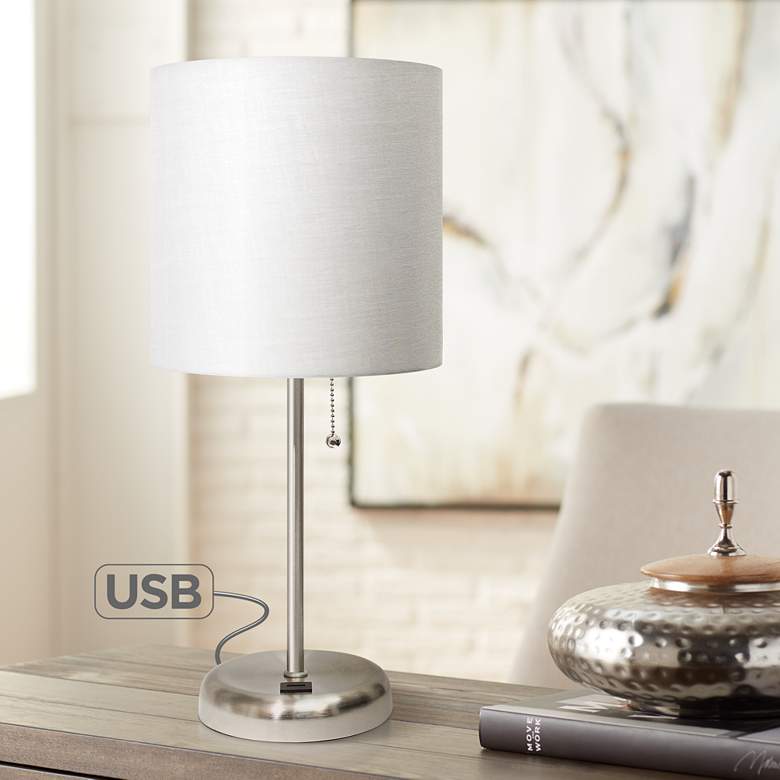 Image 1 LimeLights Stick 19 1/2 inch Stick Table Lamp with USB
