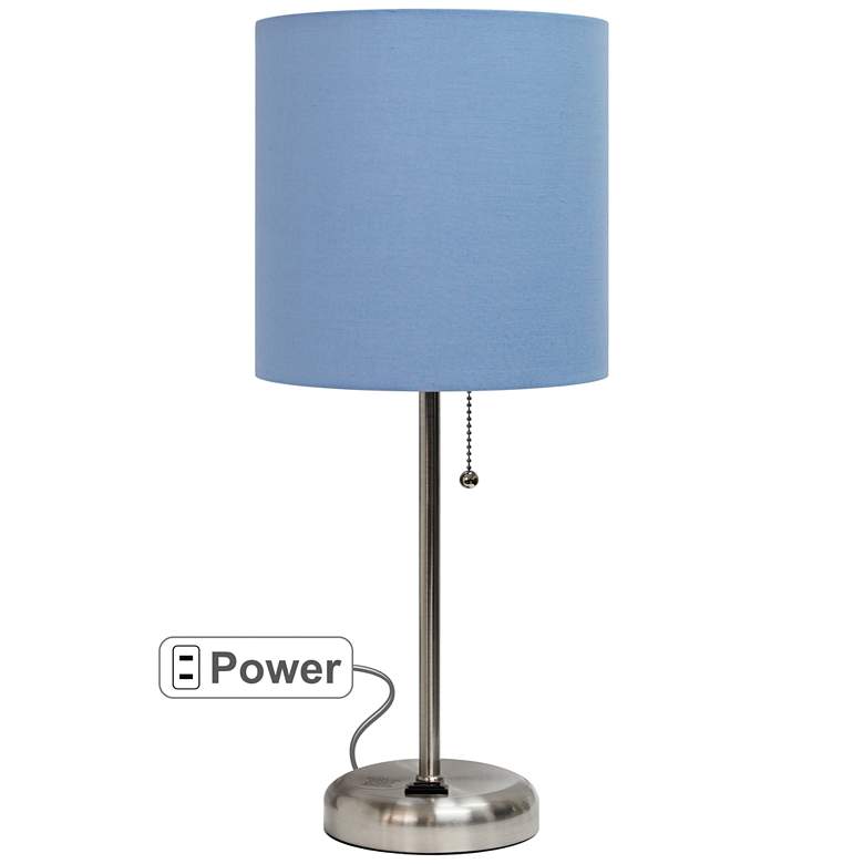Image 2 LimeLights Stick Blue Shade 19 1/2 inch High Accent Table Lamp