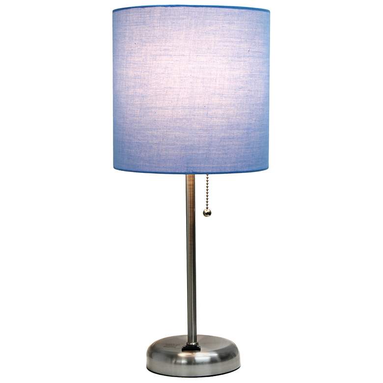 Image 4 LimeLights Stick Blue Shade 19 1/2 inch High Accent Table Lamp more views