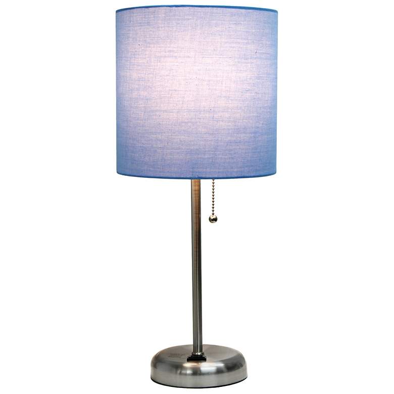 Image 4 LimeLights Stick Blue Shade 19 1/2" High Accent Table Lamp more views