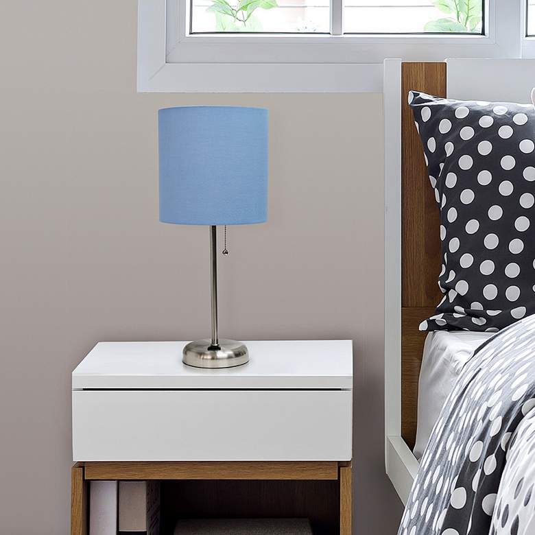 Image 6 LimeLights Stick Blue Shade 19 1/2" High Accent Table Lamp more views