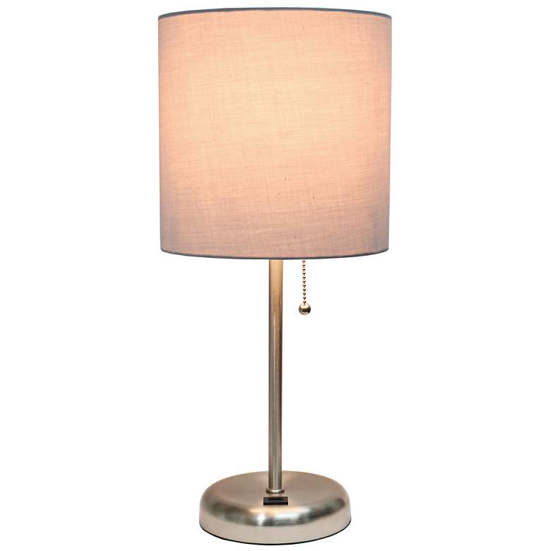 Image 4 LimeLights Stick Gray Shade 19 1/2" High Accent Table Lamp more views
