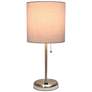 LimeLights Stick Gray Shade 19 1/2" High Accent Table Lamp