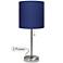 LimeLights Stick Navy Shade 19 1/2" High Accent Table Lamp