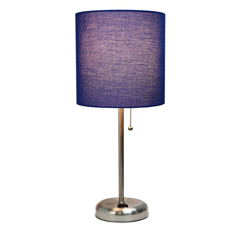 Image 4 LimeLights Stick Navy Shade 19 1/2" High Accent Table Lamp more views